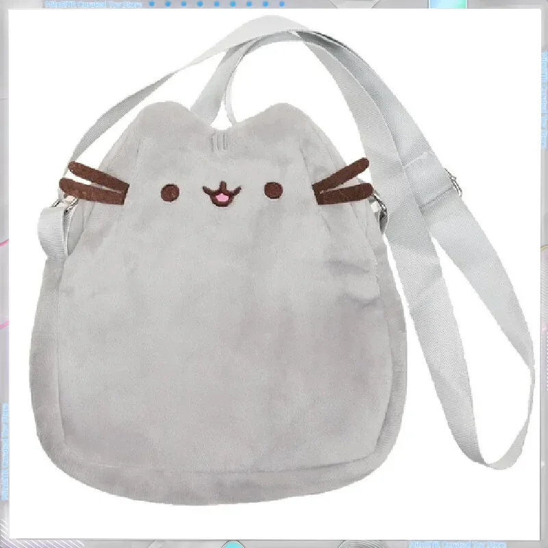 Pusheened Plush Crossbody Bag Cartoon Fat Cat Anime Shoulder Purse Casual Phones Satchel Backpack for Birthday Festival Gifts