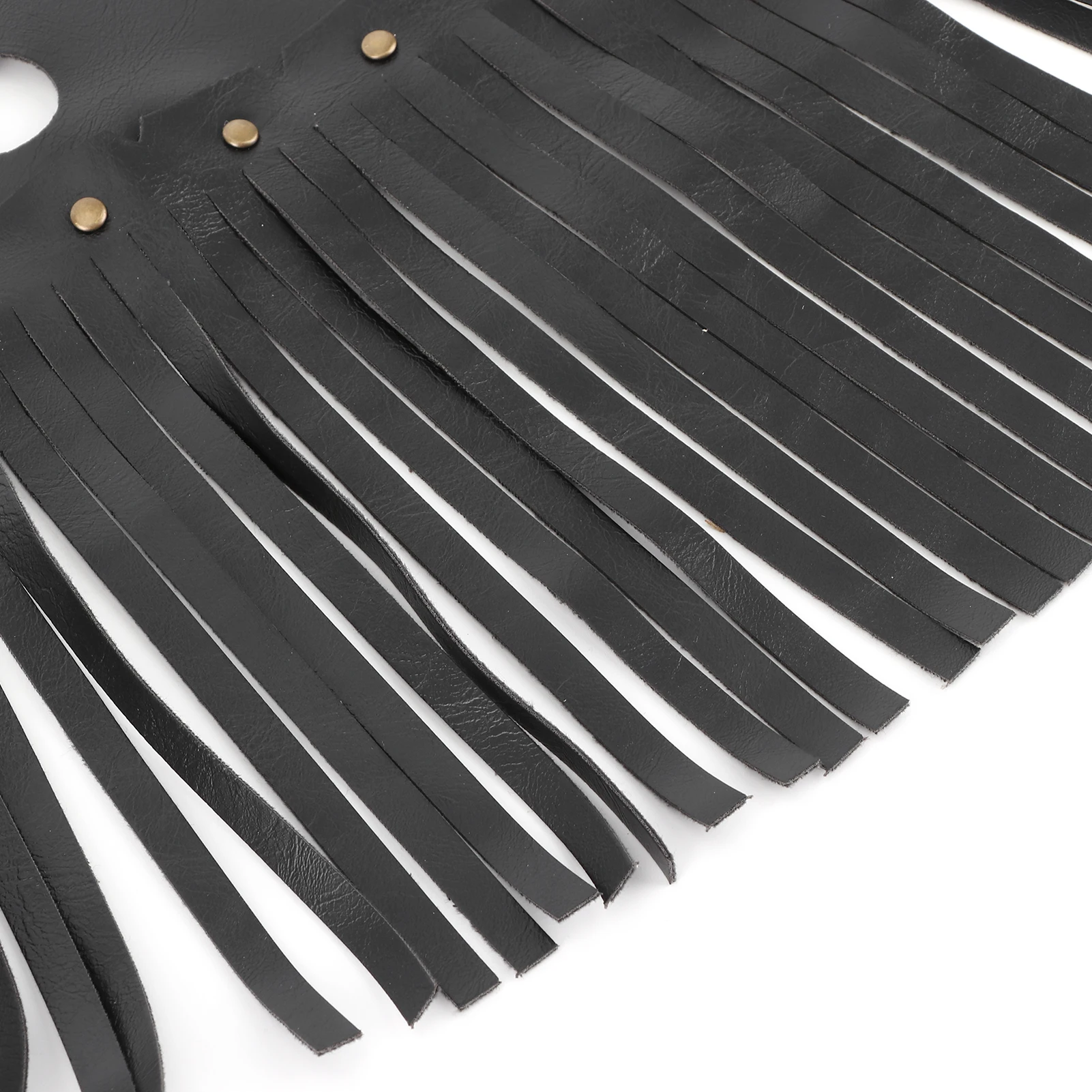 2Pcs Motorcycle Floorboard Fringe PU Leather Cover Universal Foot Pedal Tassel Black Motorcycle Supplies Floorboard Fringe