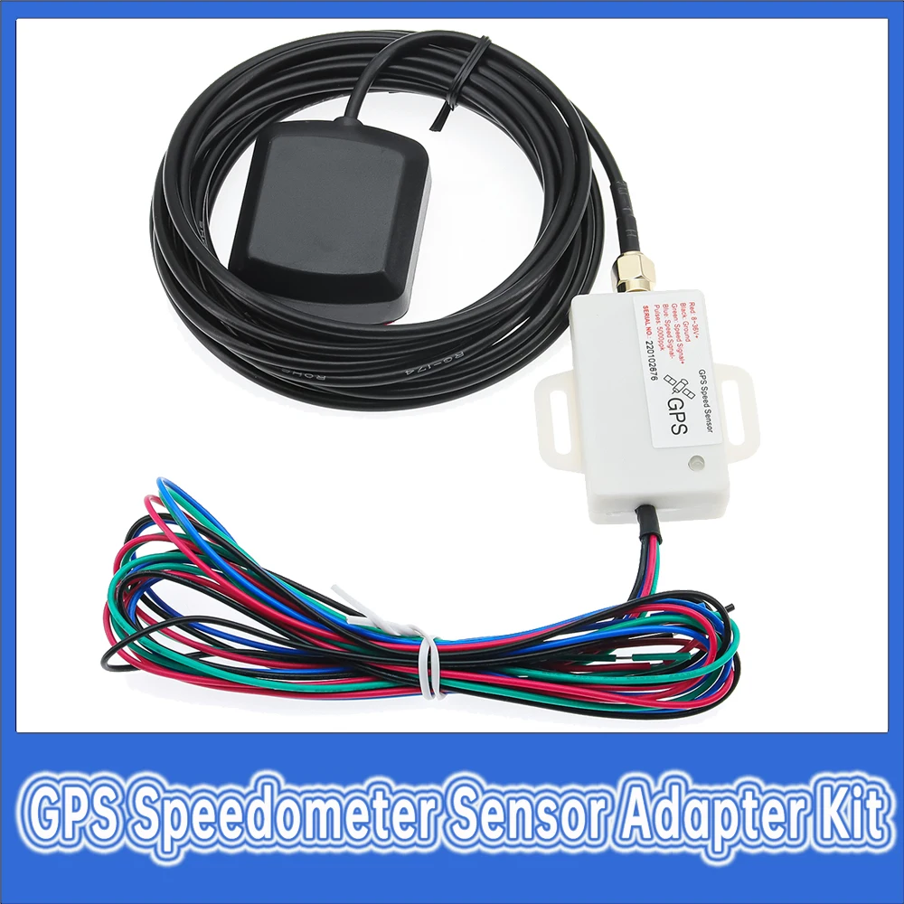 Kit de adaptador de Sensor de velocidad GPS Universal, Mini velocímetro con antena GPS, indicador de velocímetro, señal para coche, 12V/24V