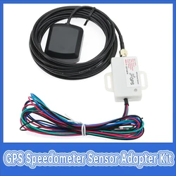 Universal GPS Speed Sensor Mini Speedometer Sensor Adapter Kit with GPS Antenna Speedometer Gauge Signal for Car 12V/24V