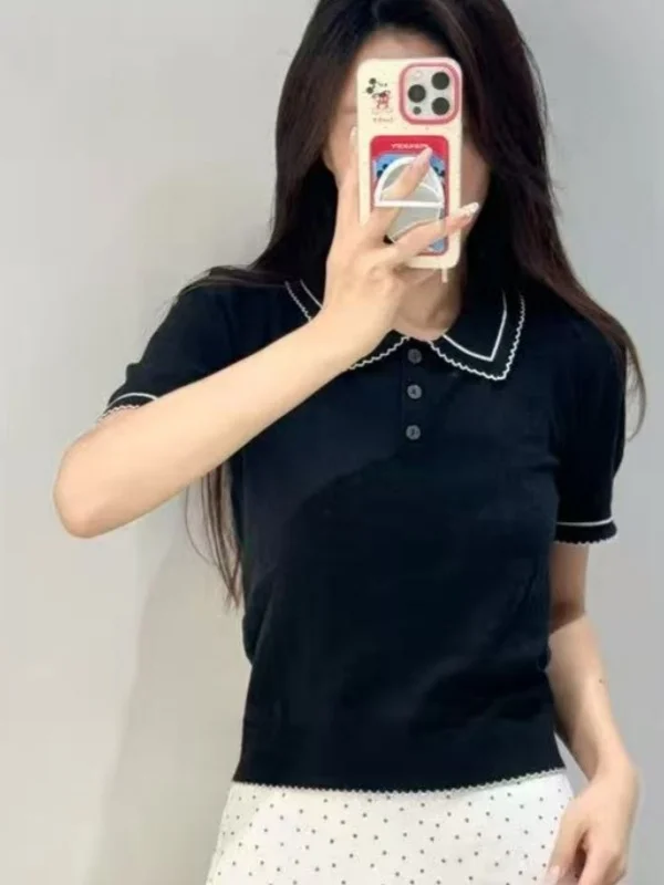 

Новинка осени 20%, женская трикотажная одежда для американского колледжа Sle Color Blo, свободная посадка, полиэфирное волокно ort Sve Regular...