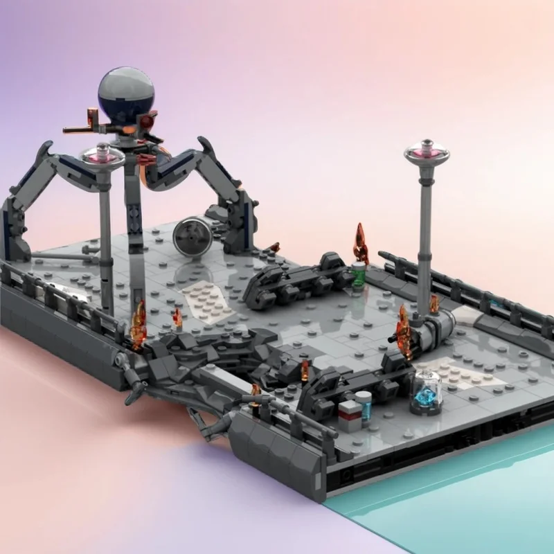 1007pcs MOC Mygeeto Bridge Space Battle Galaxy SciFi Model Building Blocks DIY Art Set Mega Mini Large Iconic Skill Kit Toy Gift
