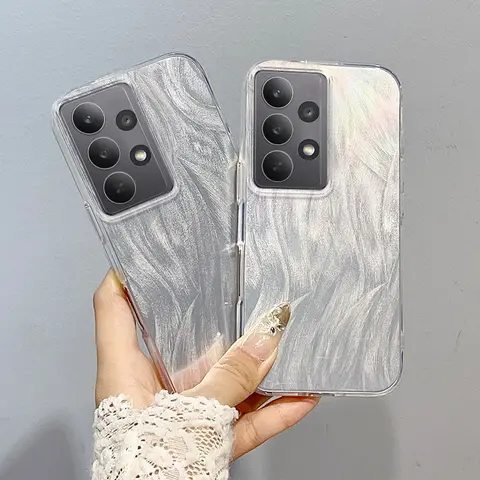 Custodia di lusso con gradiente argento laser per Samsung Galaxy A73 A72 A71 A53 5G Custodia per telefono Samsung A52 A52S 5G A51 4G A50 A50S Cover