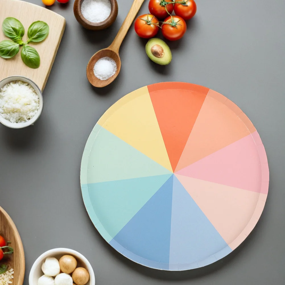 

20Set Plates Stylish Disposable Dessert Plates for Birthday Celebration Outdoor Gathering Holiday Decorations