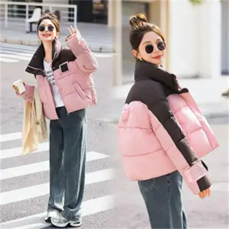 2024 New Cotton-padded Jacket Female Winter Parkas Korean Down Cotton Coat Thicken Warm Cotton Jacket Outerwear Short Women Tops