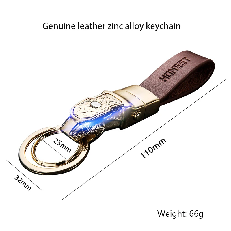 Luxury Leapard head  Car Key Chain Cowhide Leather Keychain  Metal  KeyRing For Jaguar Car Key Pendant Holiday Party Gifts