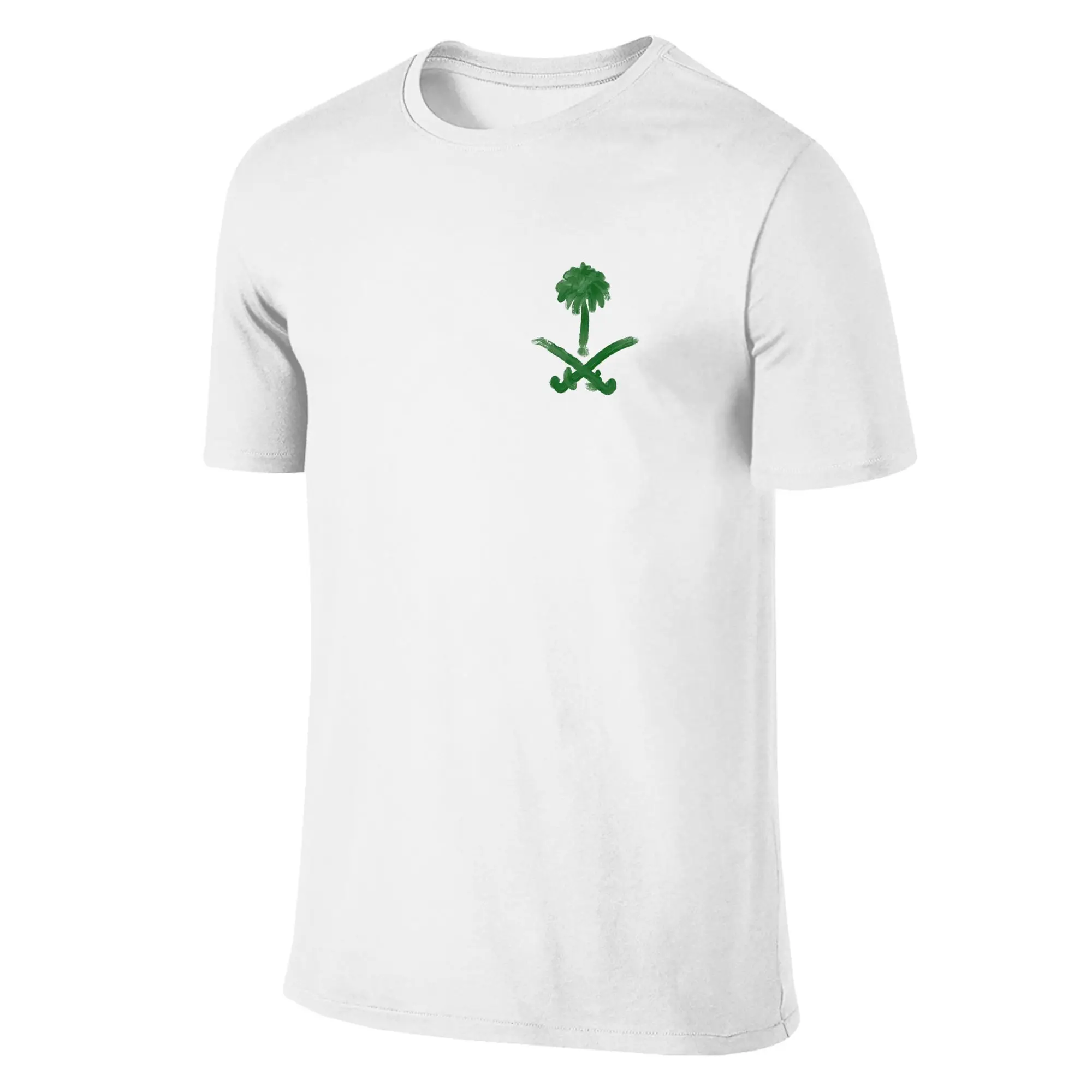 المملكة العربية السعودية اليوم الوطني تي شيرت الرجال مضحك القطن الخالص تي شيرت جولة الرقبة قصيرة الأكمام تي شيرت الملابس المطبوعة