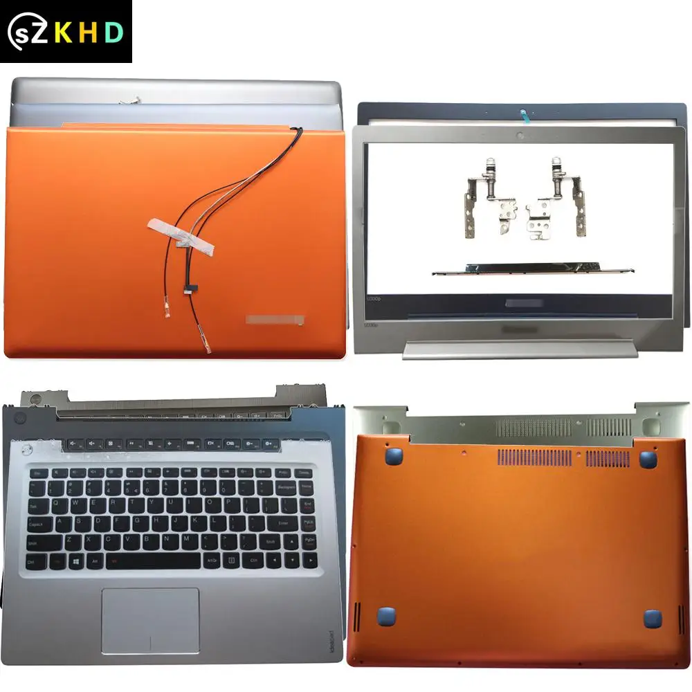 

LCD Rear Cover Screen Top Case Touch Front Bezel Hinges Palmrest Bottom The shell New For Lenovo Ideapad U330 U330T U330P Laptop