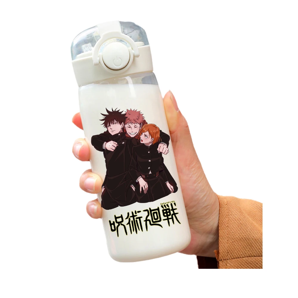 Anime Kugisaki Nobara Satoru Gojo Ryomen Sukuna Fushiguro Megumi Itadori Yuji Inumaki Toge Straw Sports Water Cup Bottle 400ML