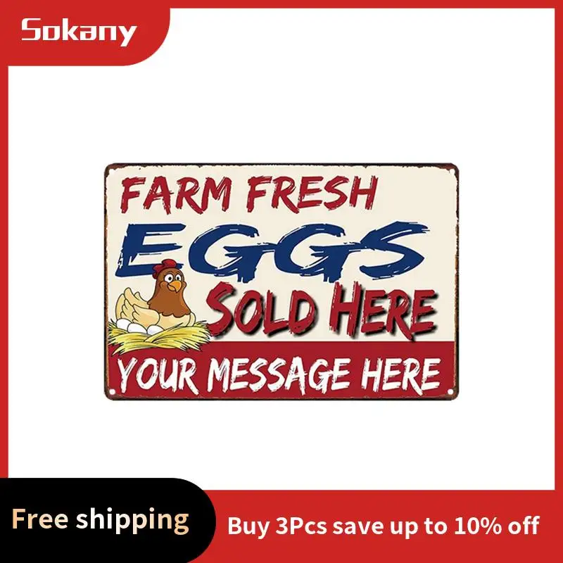 

A59E-8 Piece Funny Chicken Coop Metal Signs Chicken Coop Accessories Outdoor Chicken Decor 8X12inch For Chicken House Decor