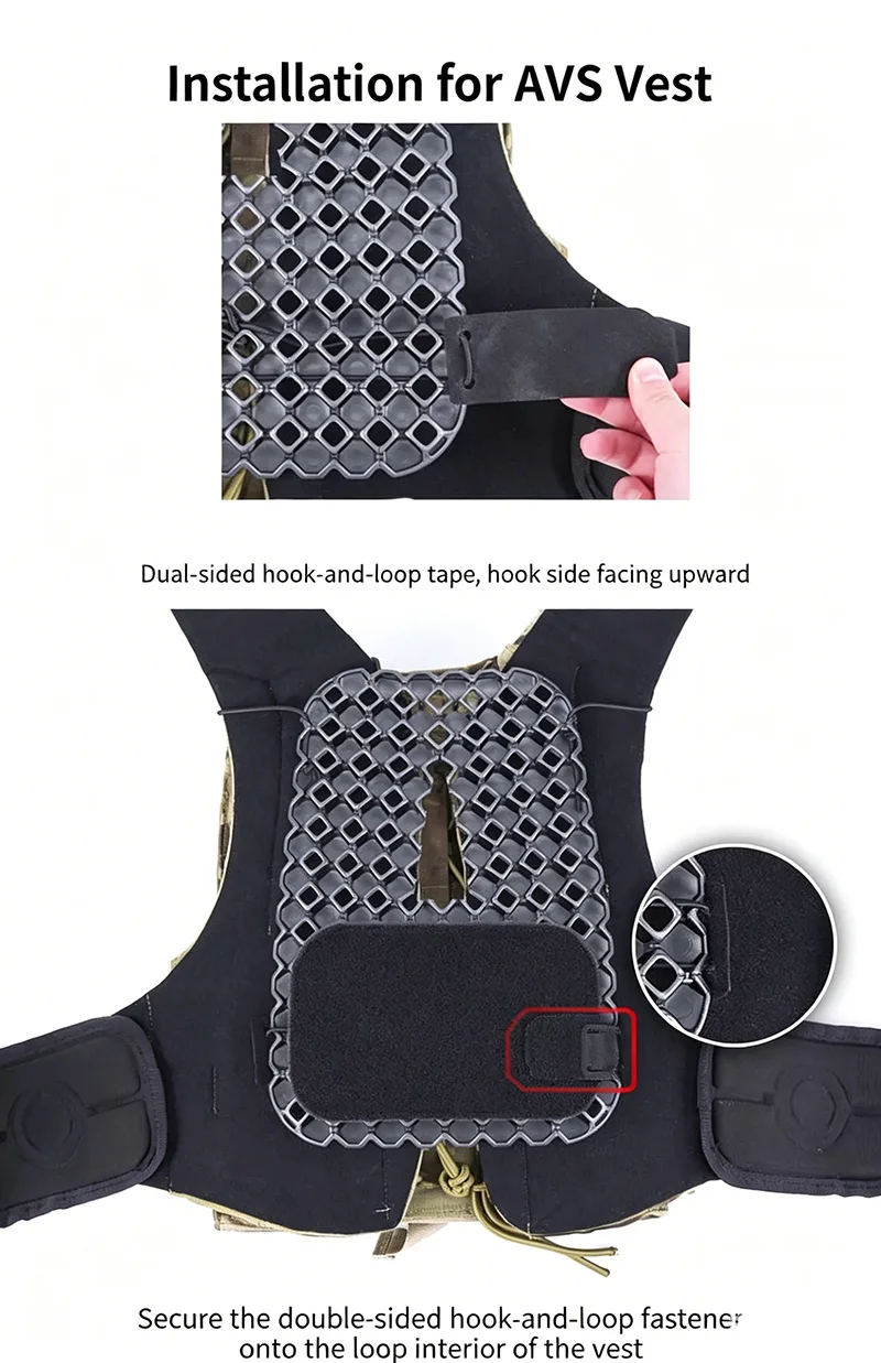 

Universal Inner Liner Padding for Outdoor Tactical Vests 3D Breathable Cooling Pads for Heat Dispersion