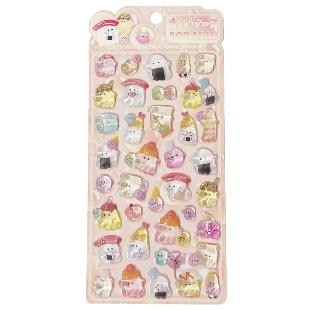 

3D relief three-dimensional cute sticker notebook diary decorative sticker handmade DIY scrapbook