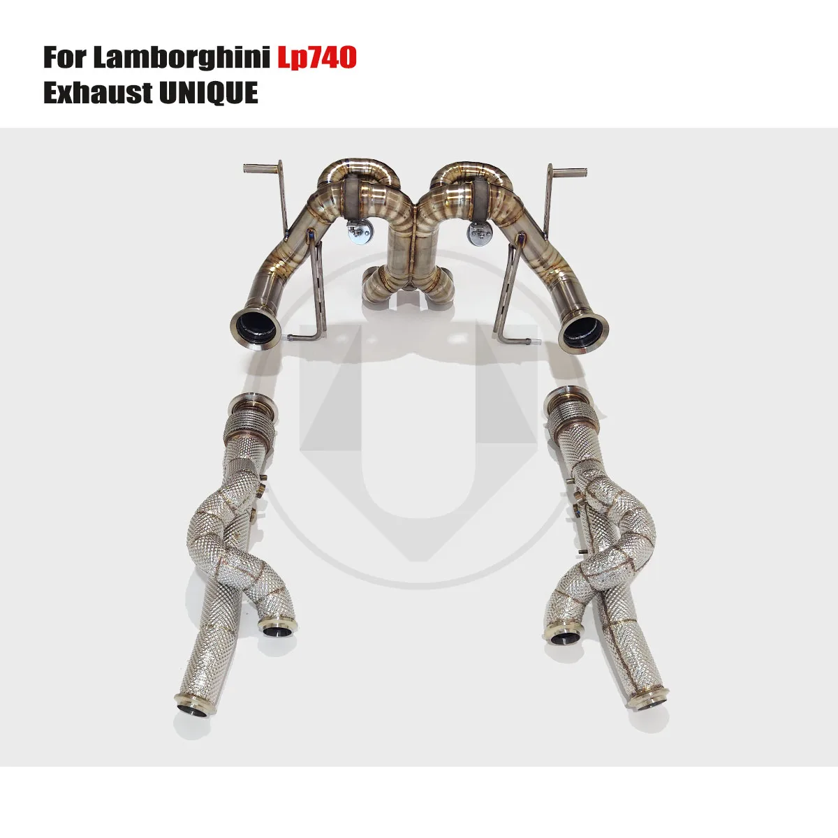 UNIQUE Titanium Exhaust  Downpipe Is Suitable For Lamborghini Aventador s LP740 Auto Modification Electronic Valve