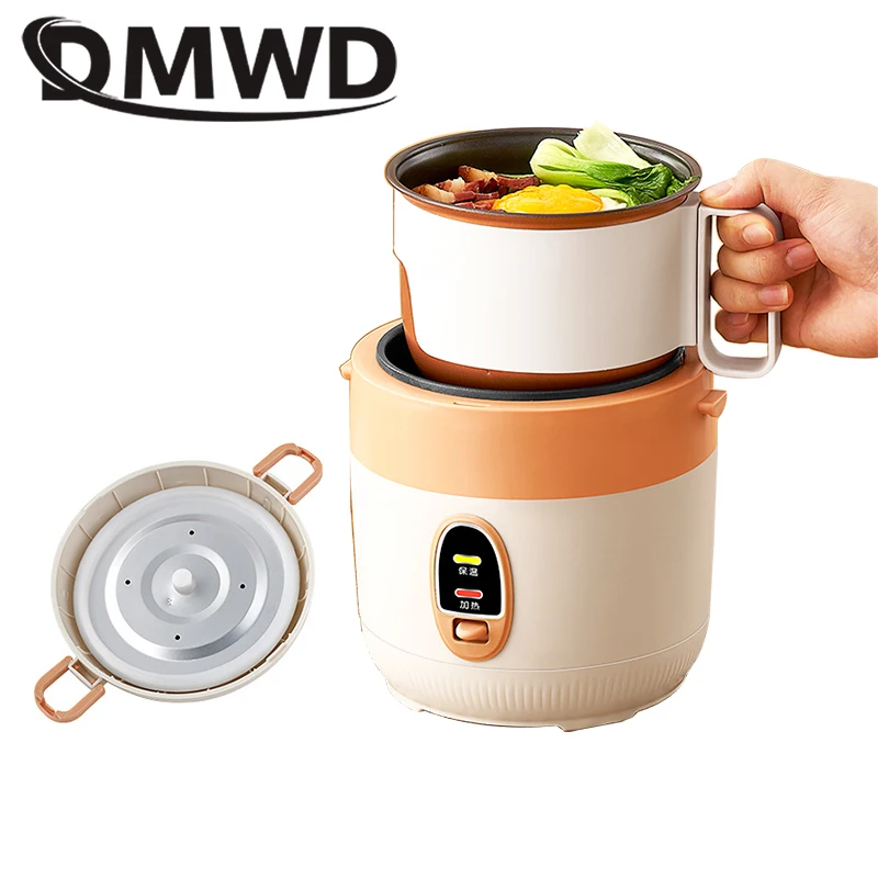 

Electric Rice Cooker Food Meal Steamer Warmer MultiCooker Porridge Soup Stew Heater Cooking Pot Machine 1-2 Person Lunch Box EU