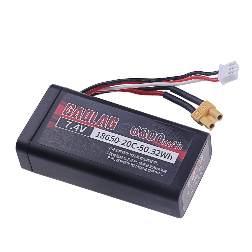 Akumulator Lipo 7,4 V 6800 mAh XT30 do zabawek RC HUINA 580 1580 1583 Akumulator 7,4 V 2S do 1580-005 Huina 580550   583 582