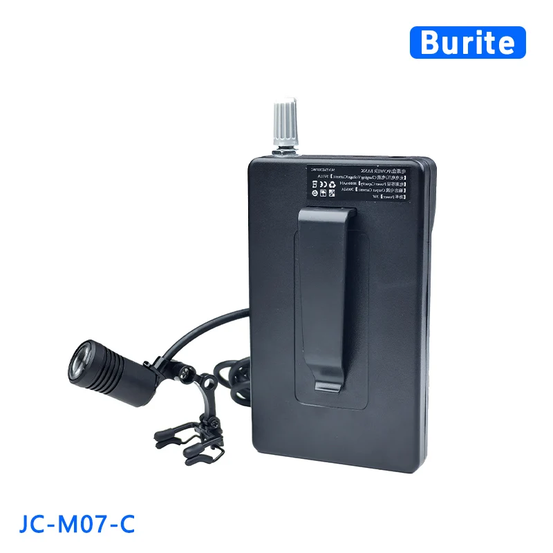 Burite 3W lampe frontale 85000lux avec filtre chirurgeon chirurgical Loupes utilisation en laboratoire phares de Style Clip de ceinture avec batterie 12 heures