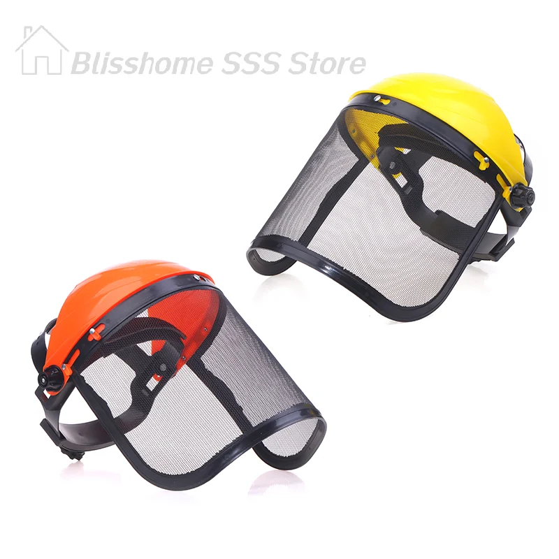 

【S】Garden Grass Trimmer Safety Helmet Hat with Full Face Mesh Protective Mask for Logging Brush Cutter Forestry Protection