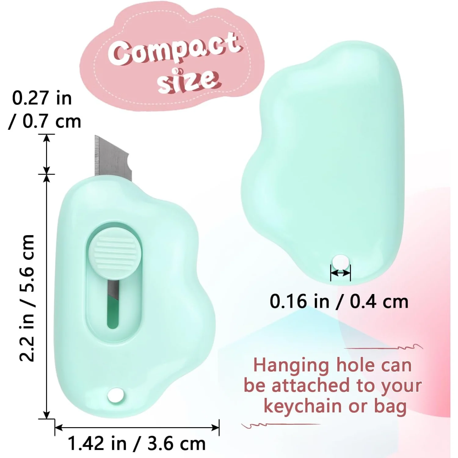 Cloud Retractable Letter Opener Envelope Slitter, Package Opener for Envelope Mail Letter  Paper DIY Projects, 6 Pack