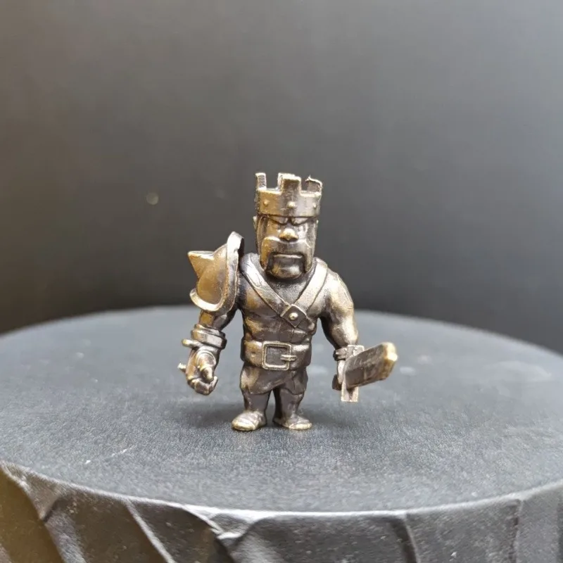 

Mini 42mm Brass Barbarian Victory Figure Board Game King Ornaments Knight Ornaments Game Character War Model Kid Toy Gift