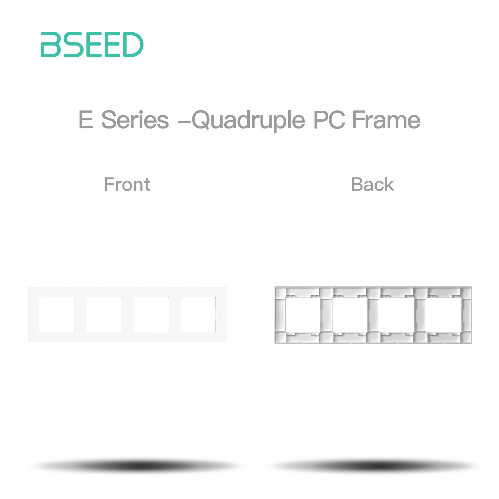 BSEED Zigbee 1/2/3/4-fach Smart-Lichtschalter für Vorhänge und Jalousien, Dimmer-Schalter mit mechanischen Tasten, Steckdosen, USB-C, DIY-Teile, Kunststoffrahmen