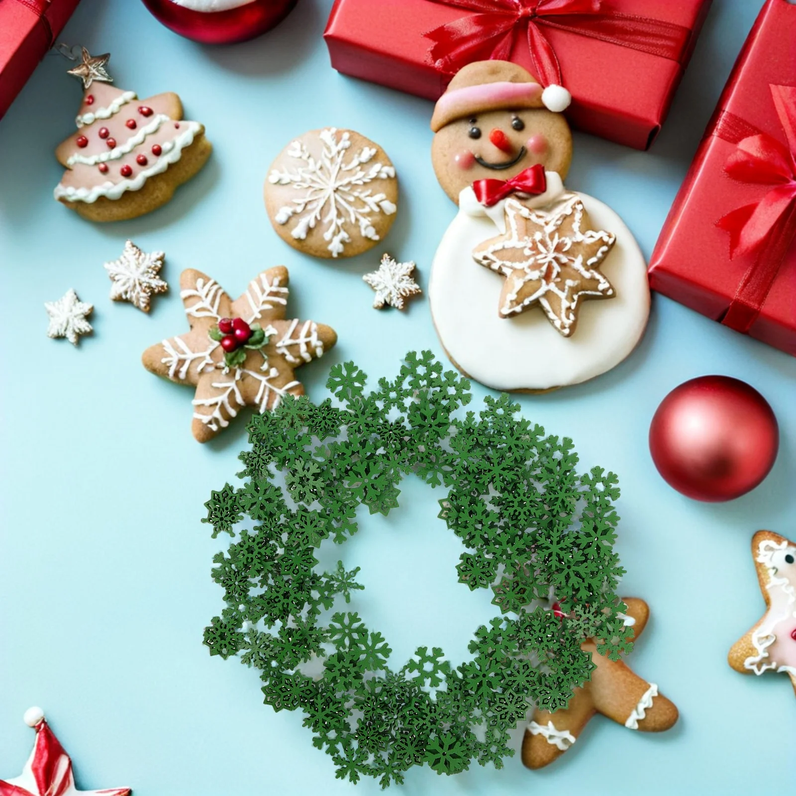 

150Pcs Christmas Wooden Snowflake Cutouts Wood Slices Hanging Ornaments Farmhouse Winter Decorations Wood Snowflake Cutouts