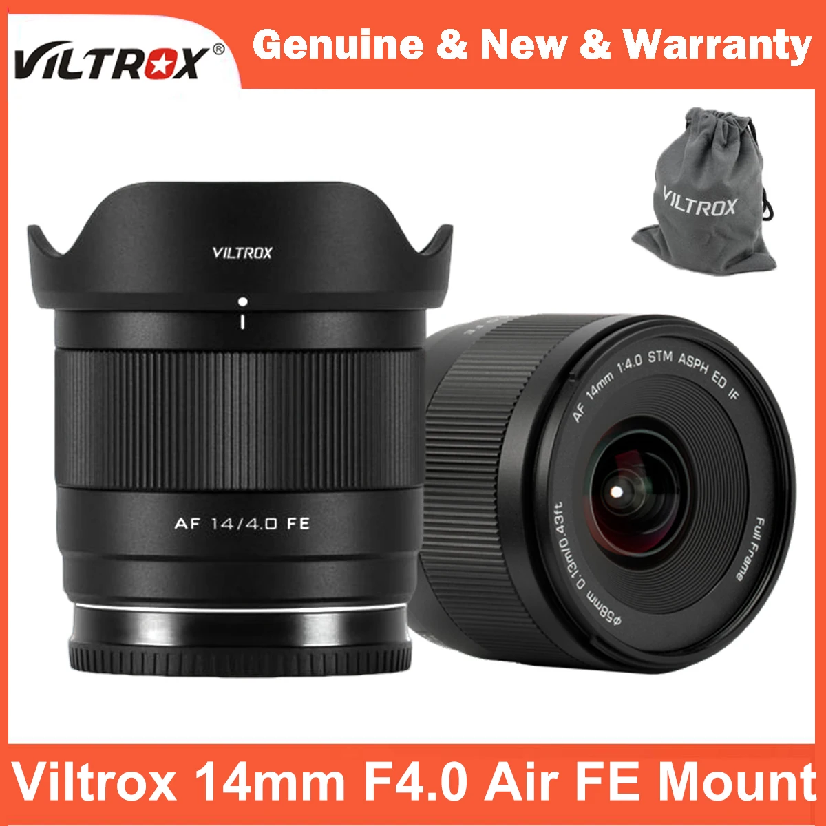 NUOVO Viltrox 14mm F4.0 Air Full Frame Auto Focus Ultra-Large Prime Lens per Sony E-Mount A7CII A7IV A7RV FX3 A7CR A7RIII ZVE1 A9