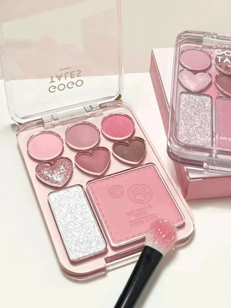 GOGOTALES Eyeshadow Blush Palette Rare Beauty Long-lasting Matte Glitter Pearlcent Blusher Highlighter Natural Makeup Cosmetics