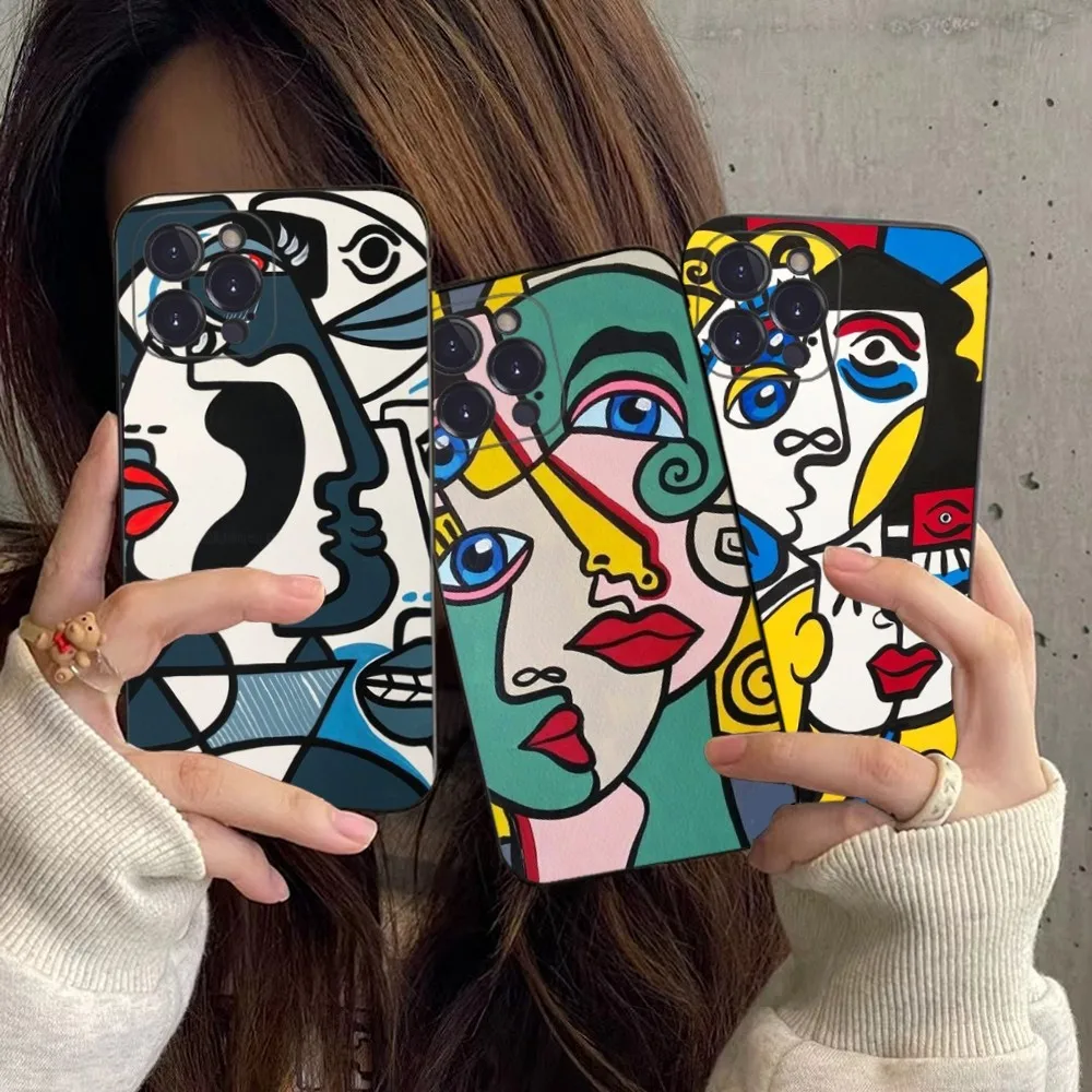 Abstract Vintage Painting Pablo Picasso Phone Case For IPhone 16 15 8 7 6 6S Plus X SE XR XS 14 11 12 13 Mini Pro Max Mobile