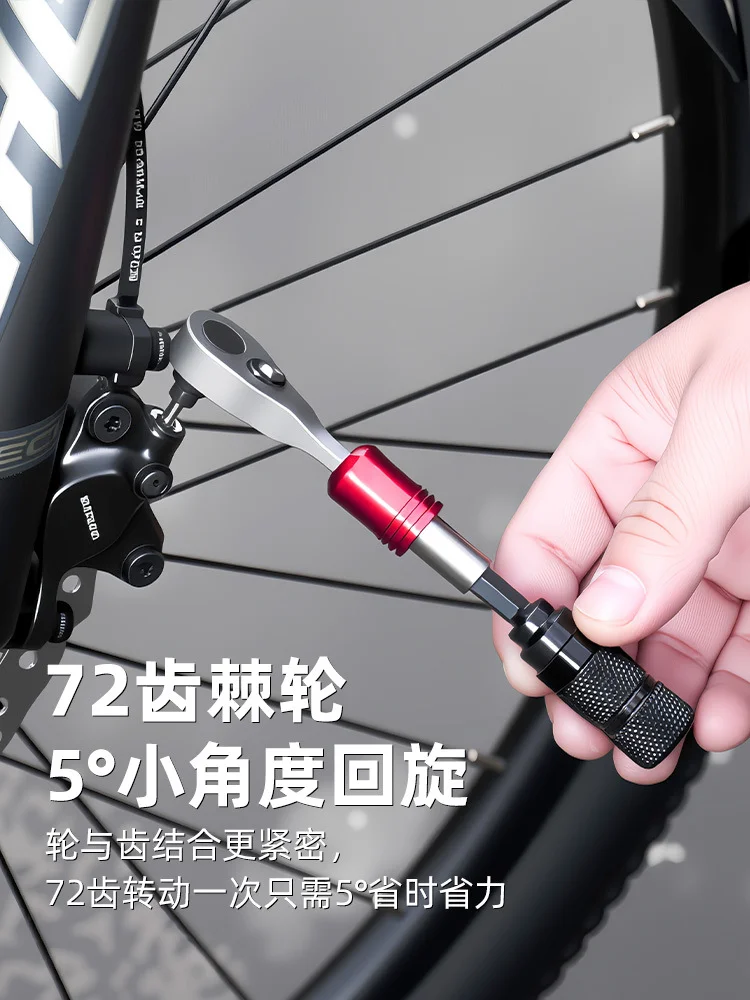 Bicycle Repair Tool Kit with Ratchet Wrench Bits Tire Levers and Pump for MTB Road Bike