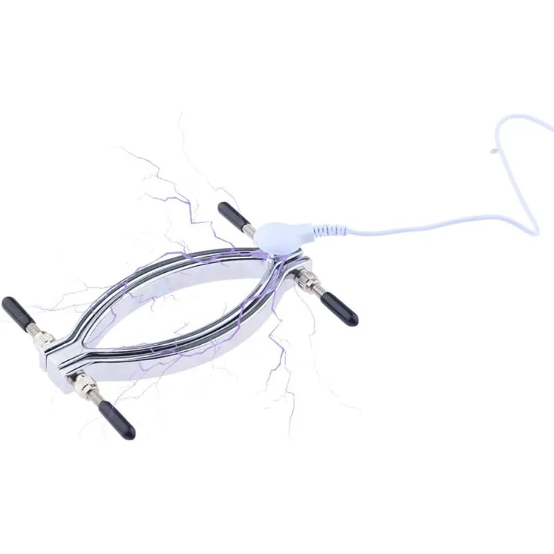 Electric Shock Accessory Stainless Steel Labia Clamp Vaginal Speculum Cable Female Electric Pulse Masturbator Parts Adult Sex