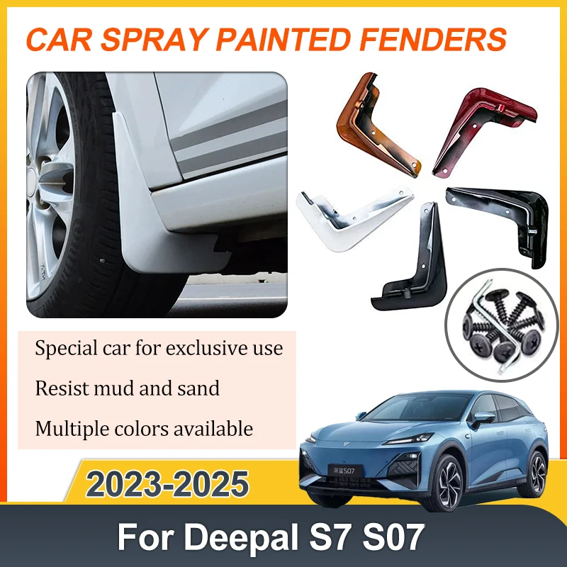 

For Deepal S7 S07 2023 2024 2025 Car Front Rear Fender Mud Flaps Splash Guards Mudguards Baking Paint Mudflaps Auto Accessories