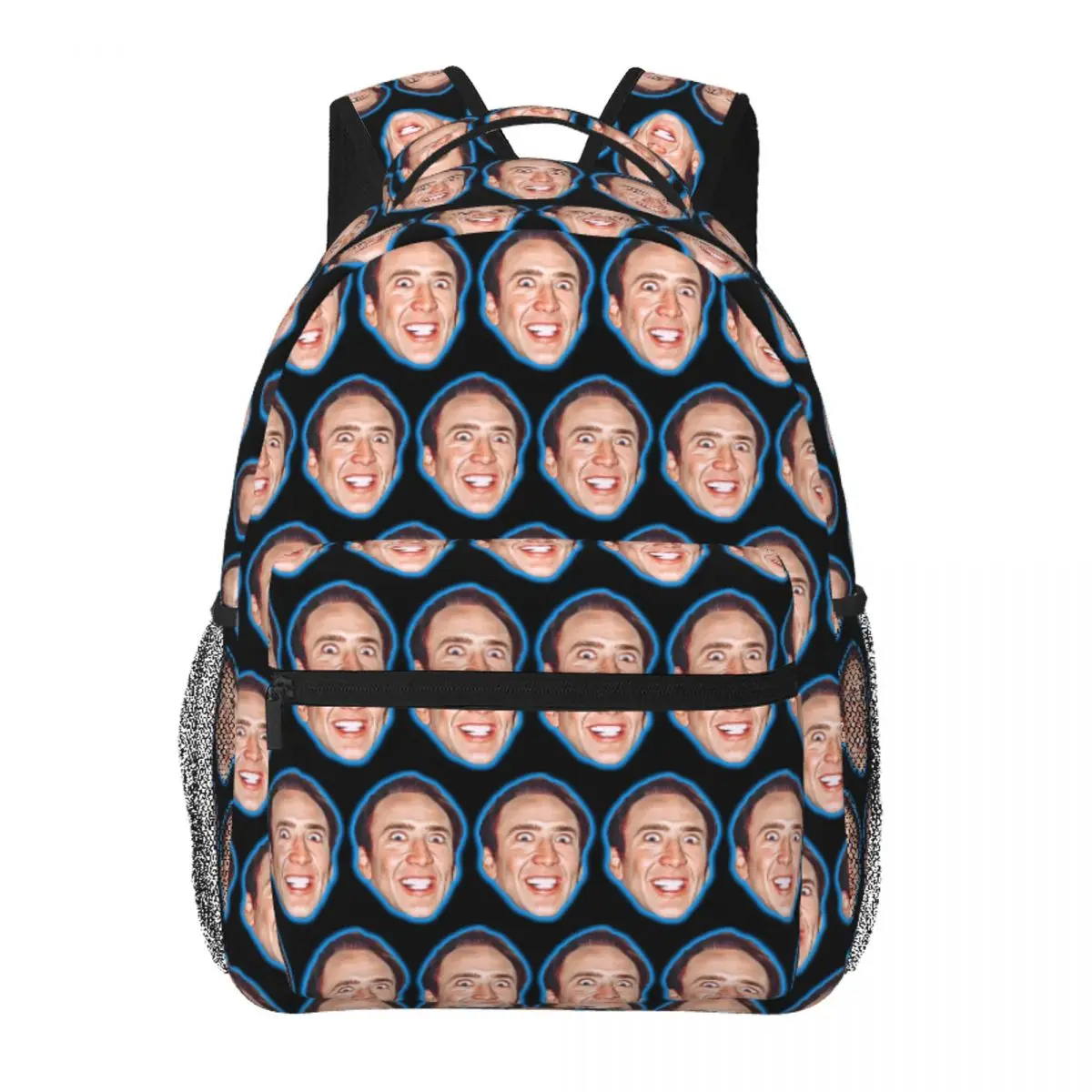 

Crazy Nicolas Cage Backpack Student Boys Girls BookBag Children School Bag Laptop Shoulder Bags for Men Women