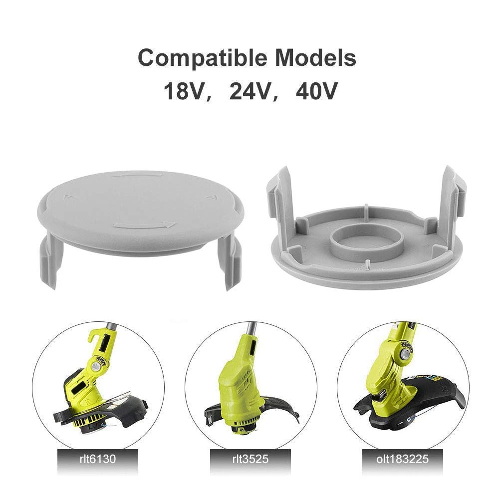 6 Pack AC14HCA Spool Cap Replacement Spool Cap for Ryobi One+ 18V 24V 40V Cordless Trimmers