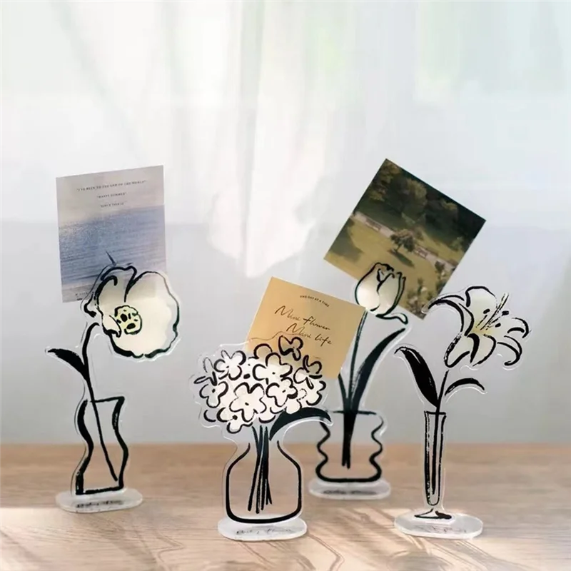 Flower Ornament Note Clip Advanced Dark Wind Flower Convenience Folder File Message Photo Message Ornament