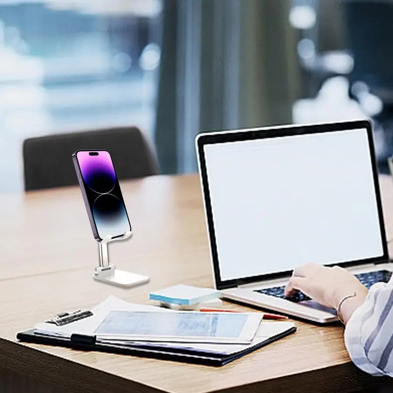 Foldable Phone Stand Desktop Cradle Phone Stand Holder Collapsible Phone Stand Adjustable Cradle Cell Phone Stands Folding