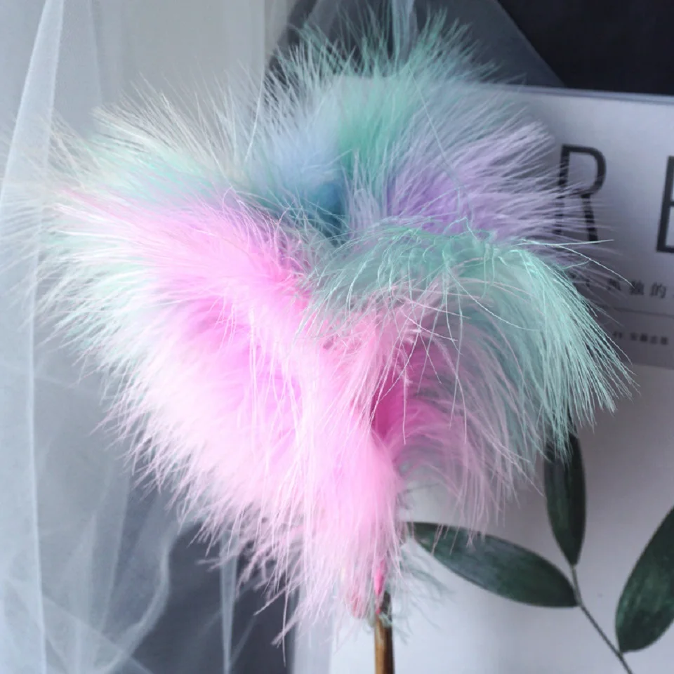 Macaron Feather Colored Turkey Full Fleece Dream Catching Net  Hair Accessories  DIY Handmade Material Crafts