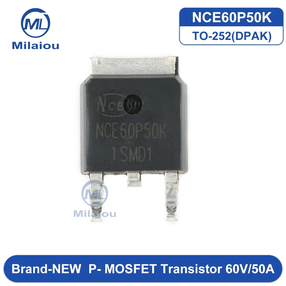 NCE60P50K MOSFET Transistor  60V/50A TO-252 (DPAK) Package P-channel