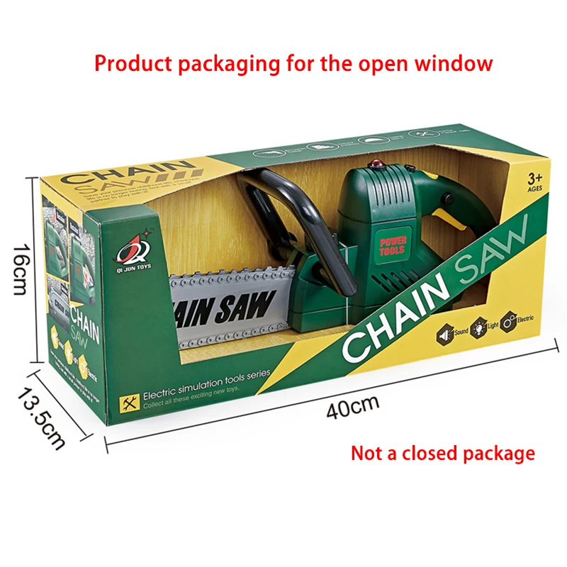 Juguetes de motosierra para niños, casa de juego, simulación de broma, herramientas de motosierra, reparación de cadena giratoria, juego de sonido de simulación, regalo de cumpleaños