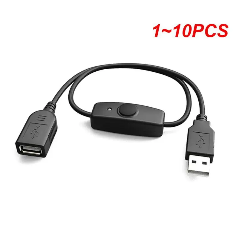 1~10PCS Data Sync USB 2.0/3.0 Extender Cord USB Extension Cable With ON OFF Switch LED Indicator for Raspberry Pi PC USB Fan LED