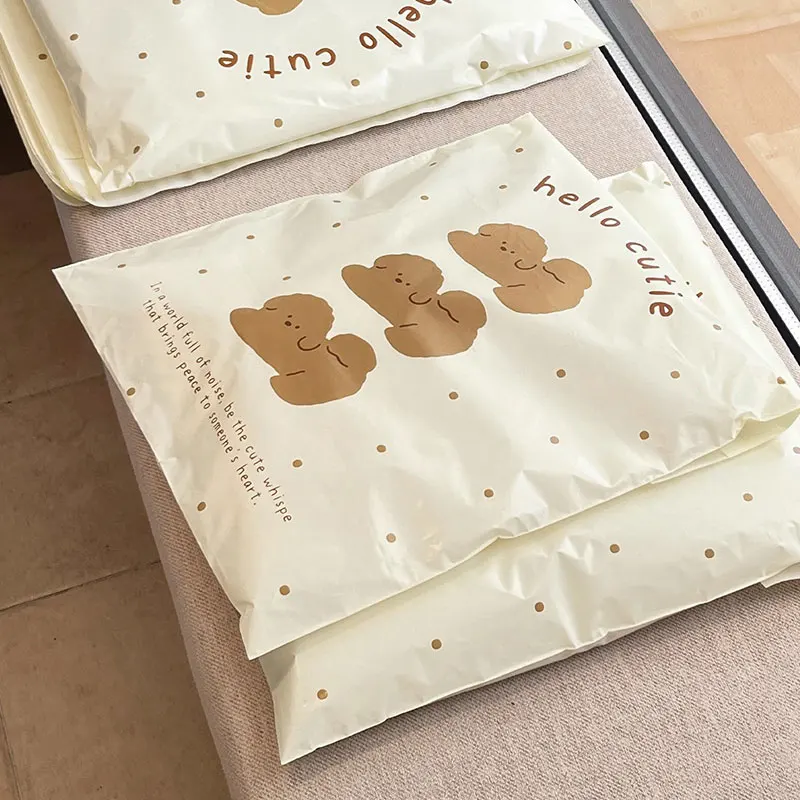 INPLUSTOP 50 個かわいい犬漫画輸送宅配袋セルフシール防水衣類ギフト靴バッグプラスチックエクスプレス保存袋