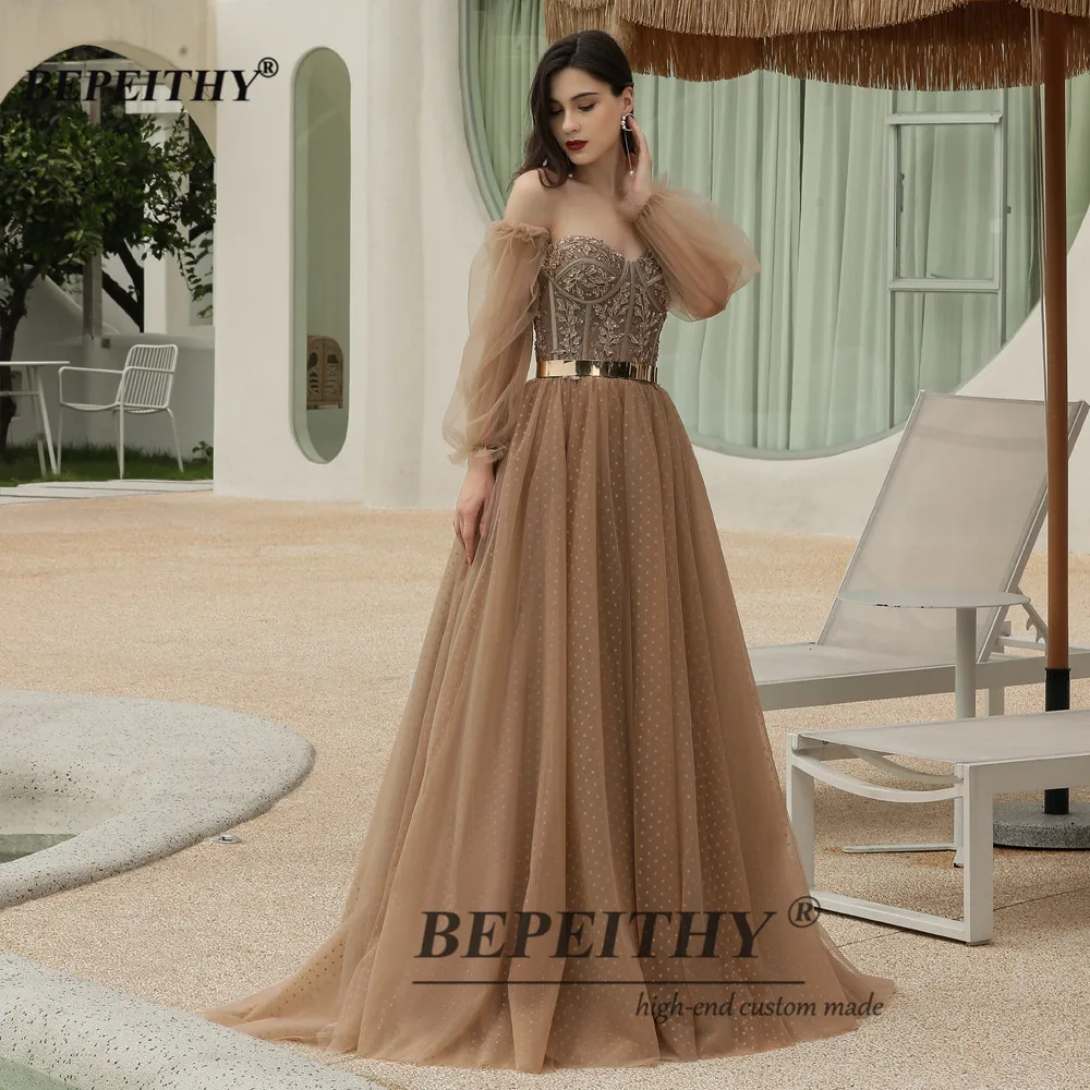 BEPEITHY-vestido de noite longo para mulheres, vestidos de baile vintage, vestido de festa sem alças, tule destacável, 2023