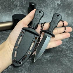 Cuchillo portátil para acampar al aire libre, nuevo cuchillo portátil multifuncional, mini cuchillo para collar, imprescindible para la autodefensa