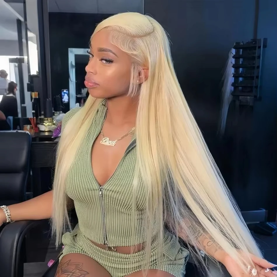 Blonde 613 Hd Lace Frontal Wig 13x6 13x4 Straight Human Hair Wig Brazilian Hair Wig 30 Inch Lace Front Wig 220 Density For Women image 3