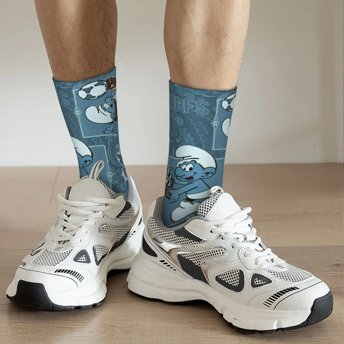 Female Male Kids S-Smurfs Socks Comfortable Casual Socks Hip Hop Merch Middle TubeStockings