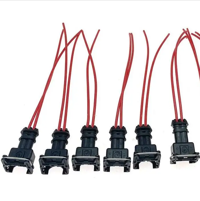 Fuel Injector Connector Pigtail Wiring Plugs Clips Cut Splice for Bosch EV1 Any RC Replace EV1 OBD1