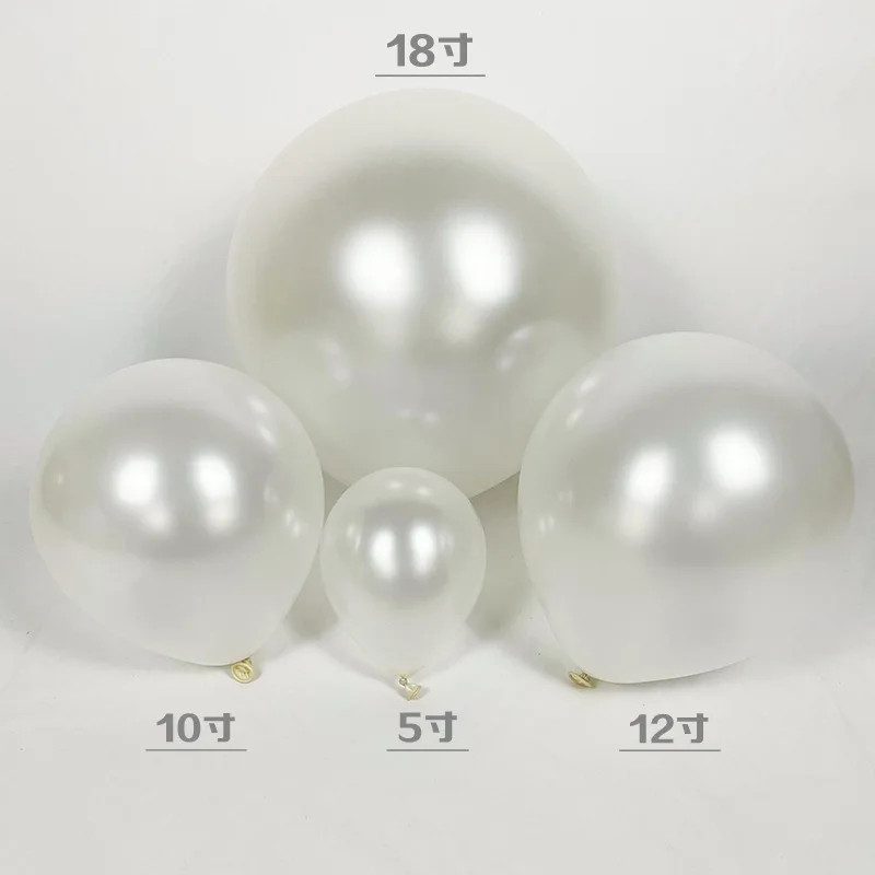 

Giant Pearl White Balloon 5/10/12/18 inch Wedding Balloon Wreath Arch Background Christmas Birthday Party Decoration Balloons