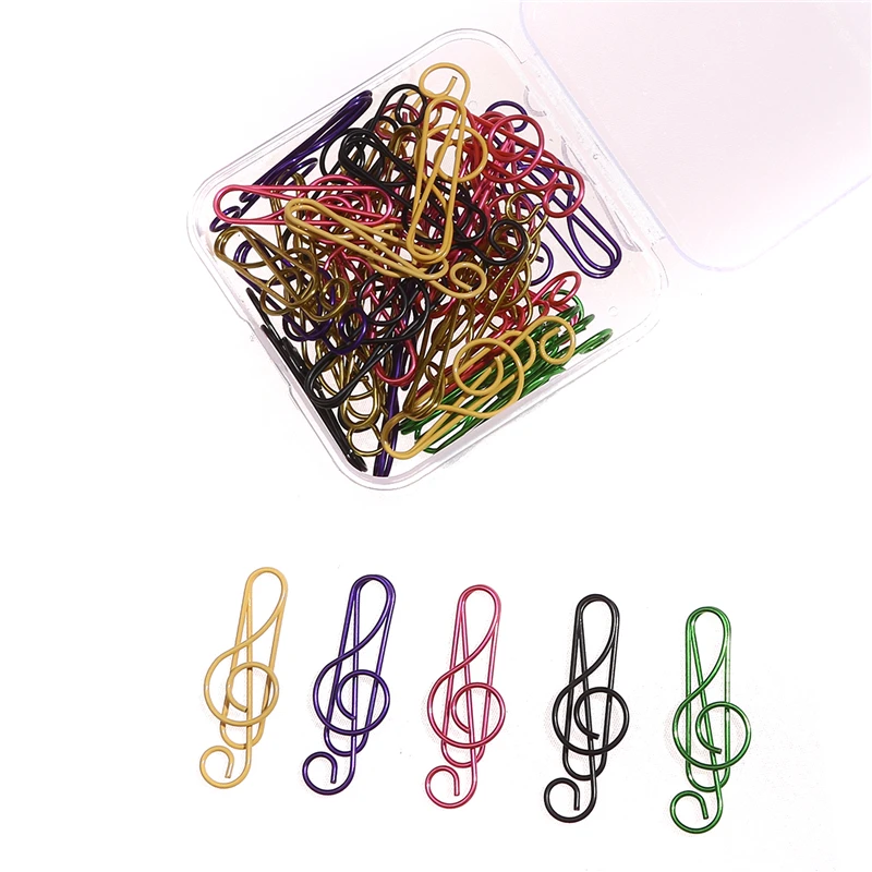 Unique Music Note Shaped Clip Paperclip Note Shaped Clip Colorful Clip Wholesale Special Shaped Cartoon Paper Clips