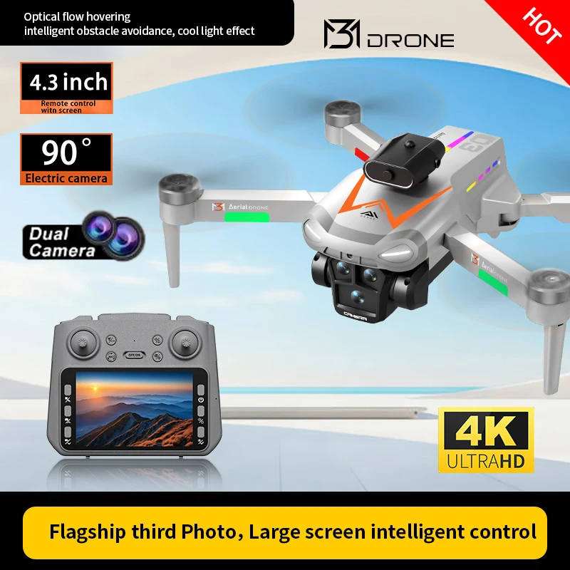 

НОВЫЙ Дрон M3 HD камера с большим экраном, пульт дистанционного управления с красочной подсветкой, лучший подарок для близких