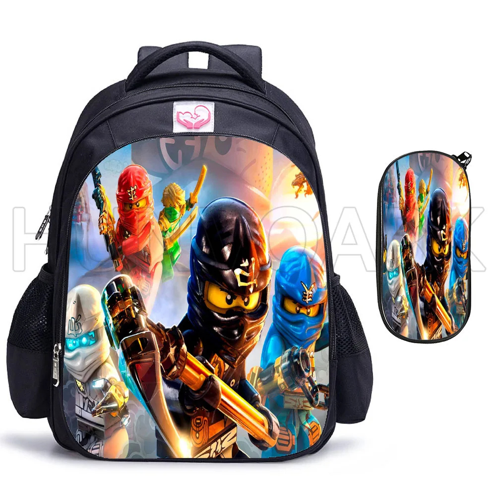 Mochila Ninja de 16 pulgadas para niños, Mochilas escolares con impresión 3D, mochila primaria ortopédica para niños y niñas, bolsa de Catoon