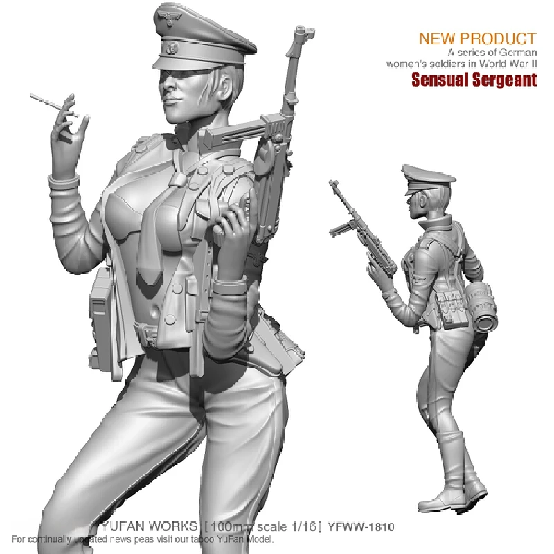 

1/16 Sexy Female Officer Soldier Resin Model Figure Gk Micro Miniature 3d Printed White Model Toy Unassembled And Unpainted Kit